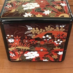 重箱　可愛いお花柄　牡丹　3段　小物入れなどにもレトロ　アンティークの画像