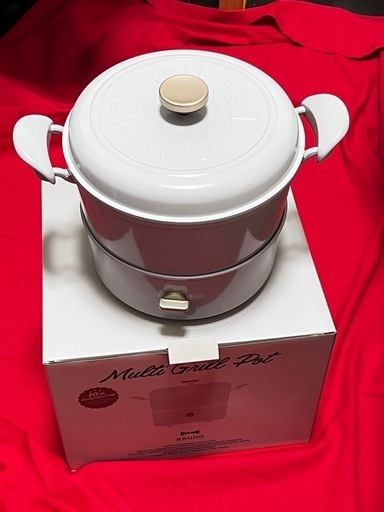 【新品】ブルーノ マルチグリルポット アッシュグレーズBOE065-ASGZ