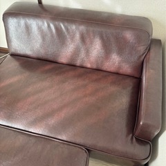 2人掛けソファー　茶色　　 の画像