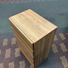 5段 整理箪笥 チェスト 幅60cm×奥行41cm×高さ95cm 洋タンス 昭和レトロの画像