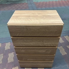 5段 整理箪笥 チェスト 幅60cm×奥行41cm×高さ95cm 洋タンス 昭和レトロの画像