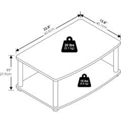 536fk 【未使用品・開封品】フリノ(Furinno) テレビ台 2段 24型テレビ対応 ダークブラウン

の画像