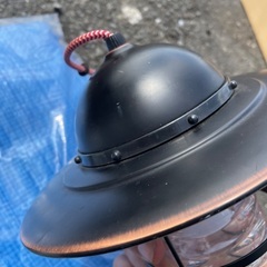中古 ブラック ランタン ACアダプター付き　キャンプ、屋外の画像