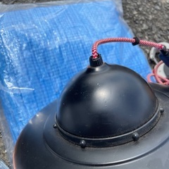 中古 ブラック ランタン ACアダプター付き　キャンプ、屋外の画像