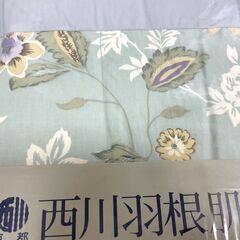 未使用 京都西川 フェザーケット・衿カバーセット 羽毛肌羽布団 羽毛肌掛け布団 花柄 140×190cm フェザー90％ ダウン10％ 寝心地さわやか Fの画像