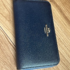 コーチ　財布　ネイビーの画像