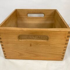 中古　きび工房　①　収納箱　チェスト用　収納ケース　タモ無垢　頑丈　木製　木箱　300×300×H360　愛知県 一宮市 名古屋 稲沢 江南 岩倉 岐阜 羽島 各務ヶ原 三重 愛知 グッドプライス一宮　の画像