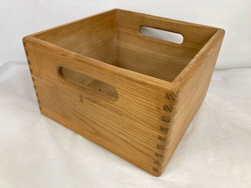 中古　きび工房　①　収納箱　チェスト用　収納ケース　タモ無垢　頑丈　木製　木箱　300×300×H360　愛知県 一宮市 名古屋 稲沢 江南 岩倉 岐阜 羽島 各務ヶ原 三重 愛知 グッドプライス一宮