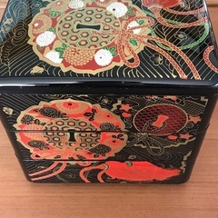 重箱　3段　鼓の絵柄　未使用品の画像