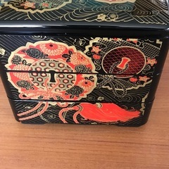 重箱　3段　鼓の絵柄　未使用品の画像