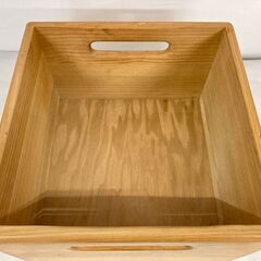 中古　きび工房　②　収納箱　木箱　チェスト用　収納ケース　タモ無垢　頑丈　木製　300×300×H360　愛知県 一宮市 名古屋 稲沢 江南 岩倉 岐阜 羽島 各務ヶ原 三重 愛知 グッドプライス一宮の画像