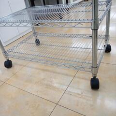 ★ジモティ割あり★  メタルラック シルバー H126×D45.5×W76 クリーニング済み OJ8449の画像