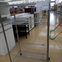 ★ジモティ割あり★  メタルラック シルバー H126×D45.5×W76 クリーニング済み OJ8449の画像