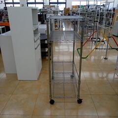★ジモティ割あり★  メタルラック シルバー H126×D45.5×W76 クリーニング済み OJ8449の画像
