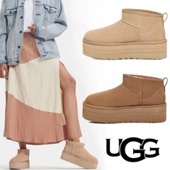 UGG ウルトラミニプラットフォーム　US8 チェストナット