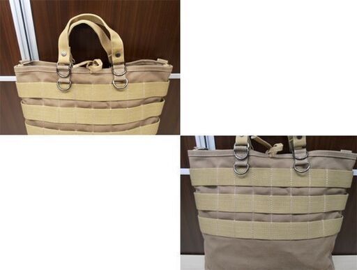 未使用保管品 VanNuys バンナイズ スクエアトート 帆布 トートバッグ ブラウン系 3WAY 縦約36㎝×横約33㎝×襠約9㎝ 