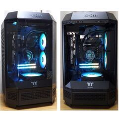 高性能自作ゲーミングPC(新品) Windows11pro24H2(最新) Ryzen7-5700X メモリー32GB グラフィックボード GeForce RTX 4060Ti 8GB NVMe 1TB SSD ケースThermaltake Tower 300 水冷 大画面湾曲液晶 31.5インチ Office2021pro(最新)搭載 WiFi Bluetooth DisplyPort HDMIの画像