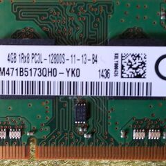 ノートパソコン用メモリ　４GB　1枚