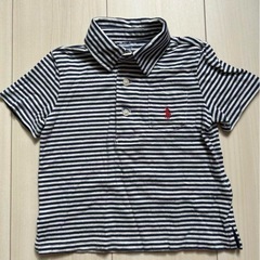 Ralph Lauren 赤 Tシャツ & ストライプ ポロシャツ セットの画像