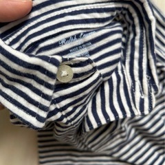 Ralph Lauren 赤 Tシャツ & ストライプ ポロシャツ セットの画像