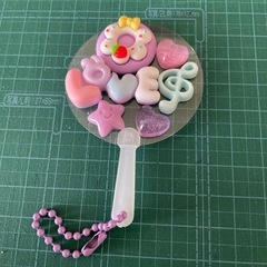 新★ミニうちわキーホルダー★ハンドメイド品