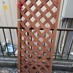 木製のフェンス・柵　ラティス4枚