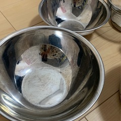 最終 値下　両手 鍋 ボウル　セット　3点 ※ザルはありません。の画像