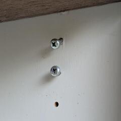 白い棚 ガラス戸 古家具 手芸家さんに リメイク、ＤＩＹ用に の画像