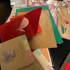 シール、はが木、ポチ袋、付箋、ポストカード、メッセージカード封筒まとめての画像