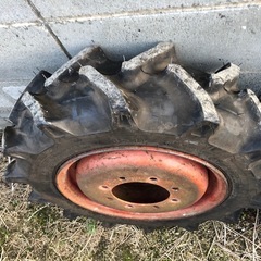 バリ目　トラクタータイヤ　6-14 ホイール付きの画像