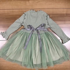 子ども服　グリーンドレス　100㎝　の画像