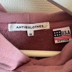 ③【ANTIQUELOTHES】ピンクパーカー　Mの画像