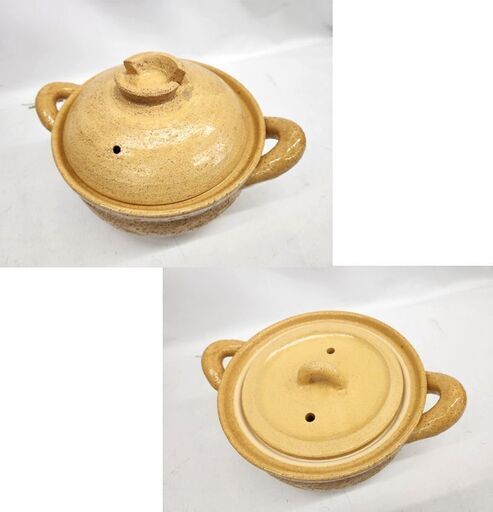 未使用・保管品 川上正志 伊賀焼 ご飯鍋 土鍋 竹杓子 鍋敷き 食器