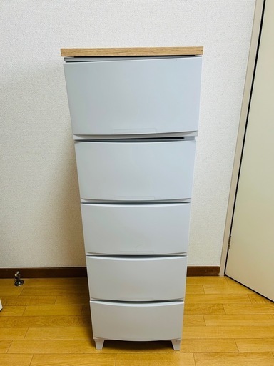 【美品】5段衣装チェスト 洋服衣類収納 タンス