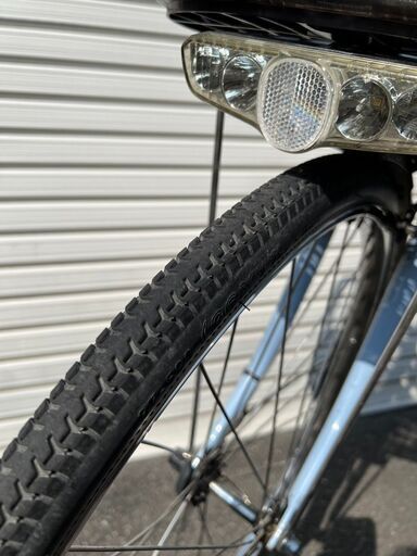 【値下げ　50,000円→45,000円】No710　大型バッテリー電動アシスト自転車　返金保証付き　26インチ　パナソニック　 ティモ・W　2017年型　ブルー　大型バッテリー16Ah（ロングモード60km以上）レンタサイクル店で使用していた自転車。メンテナンス済み。タイヤ、チューブ1年以内に交換、9分山。　返金保証付き　車体番号-77C3317