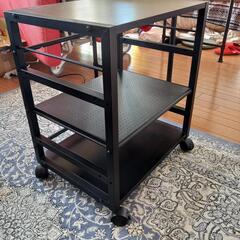 IKEA デスク(KULLABERG)と山善 サイドラック(NNGS-3R)のセット商品です。の画像