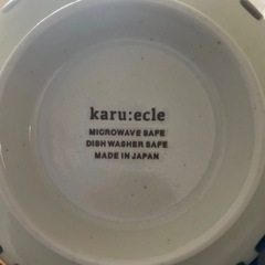 ニトリ　超軽量麺丼皿　カル：エクレ（青格子）　13皿の画像