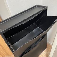 【IKEA TRONES トローネス シューズキャビネット 2個セット（ブラック）】の画像