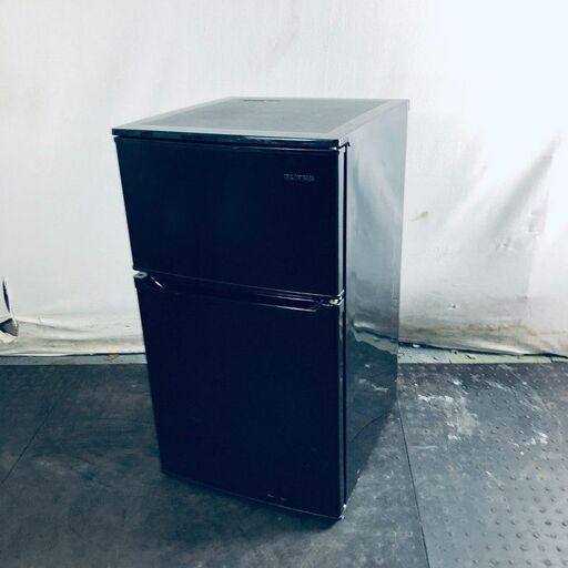 ID:rg220190 アイリスオーヤマ IRISOHYAMA 冷蔵庫 一人暮らし 中古 2023年製 2ドア 90L ブラック 直冷式 右開き IRSD-9B-B  【リユース品：状態B】【送料無料】【設置費用無料】