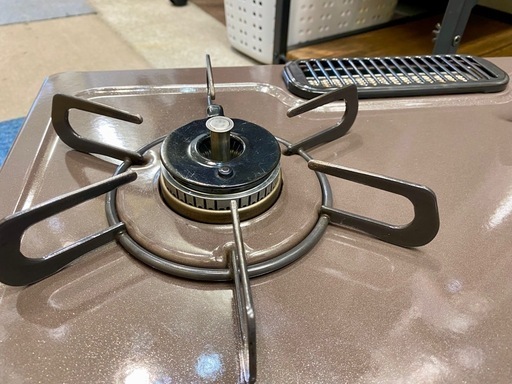 パロマ 都市ガス ガスコンロ ブラウン&ホワイト 右強火 中古 ガステーブル