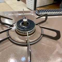 パロマ 都市ガス ガスコンロ ブラウン&ホワイト 右強火 中古 ガステーブル  の画像