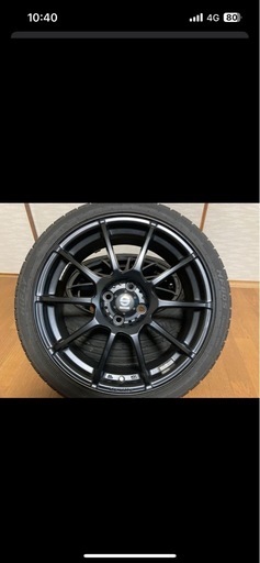 アルミホイール　17インチ 7j  ４本セット　タイヤ付き