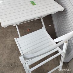 折りたたみ　テーブル＆チェアセット　オープンテラス　アウトドアの画像