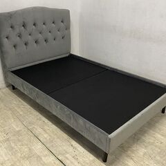 Francfranc/フランフラン ブリッサ ベッド ディンプル セミダブル グレー/エマスリープ ラグジュアリーモデル 中古家具 店頭引取歓迎 R9308の画像