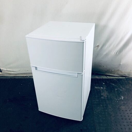 ID:rg220308 ハイアール Haier 冷蔵庫 一人暮らし 中古 2021年製 2ドア 85L ホワイト 直冷式 右開き BR-85A(W)  【リユース品：状態C】【送料無料】【設置費用無料】
