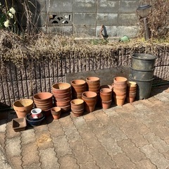 素焼きの植木鉢お譲りします　3/30まで