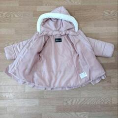 定価1着3500程　2着セットでお得にどうぞ💓 フリル付き　コート 洗えるファイバーダウン デビロック　100 90　双子　姉妹の画像