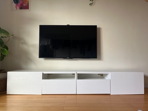 限定値下げ！ IKEA テレビボード 120cm ニトリ ブラック脚テレビボード (120 NA) : ニトリ Yahoo!店