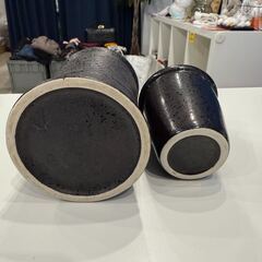 花瓶　2点セット　黒　美品の画像