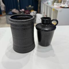 花瓶　2点セット　黒　美品
